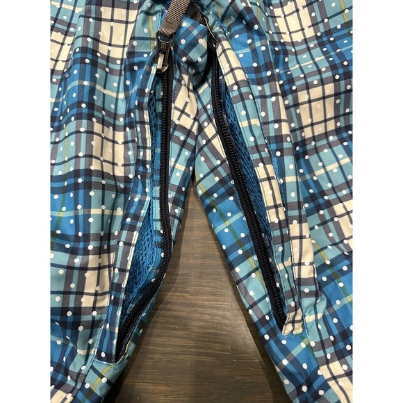 BURTON Dryride White Collection Blue Plaid Flared Pants Small Snowboard Ski EUC - Picture 3 of 7